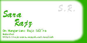 sara rajz business card